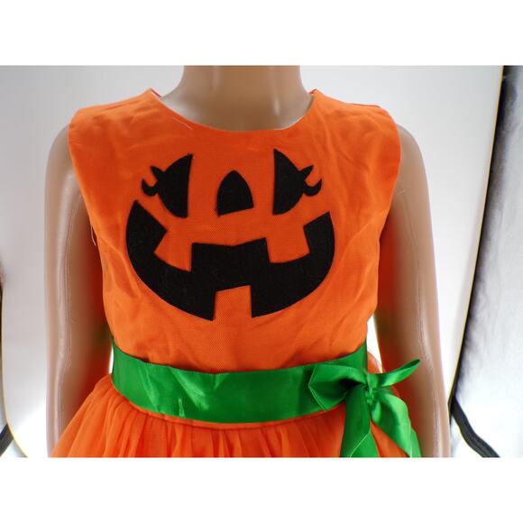 Dance Costume Ibtom Halloween Pumpkin Medium Child Dress Orange Jazz - Picture 2 of 7